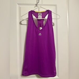 Adidas Techfit Women's LARGE Climacool Racerback Vibrant Purple Tank Top